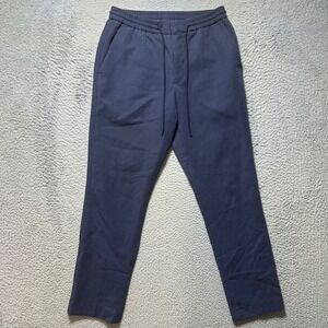 Express Men's Slim Drawstring Dress Pants 30x32 Navy Stretch Button Pocket